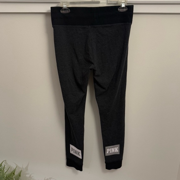 Victoria's Secret Pants - Victoria's Secret Black PINK YOGA Leggings with PINK Detail